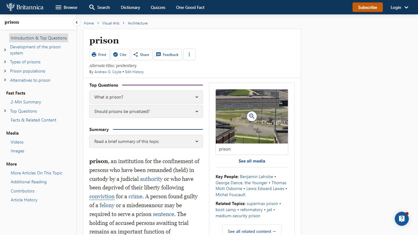 prison | Definition, History, & Facts | Britannica