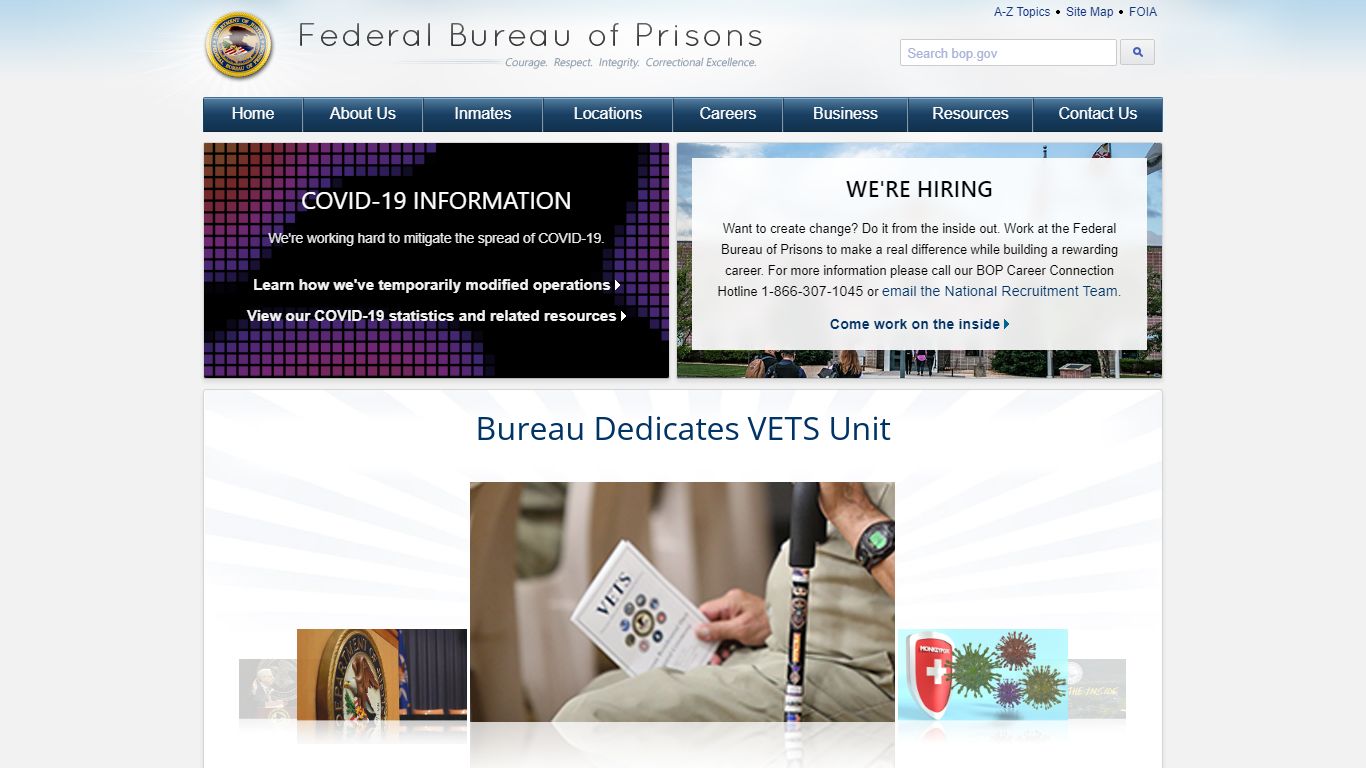 BOP: Federal Bureau of Prisons Web Site